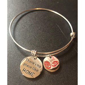 There's No Place Like Home Bangle Bracelet Silver